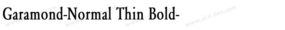 Garamond-Normal Thin Bold字体转换